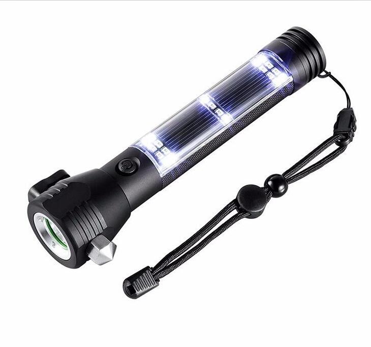 Multi-functional Solar Rechargeable Flashlight-1